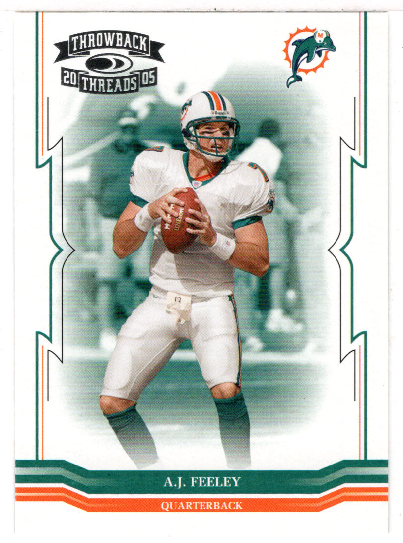 A.J. Feeley - Miami Dolphins (NFL Football Card) 2005 Donruss Throwback Threads # 80 Mint