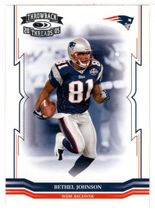 Bethel Johnson - New England Patriots (NFL Football Card) 2005 Donruss Throwback Threads # 86 Mint