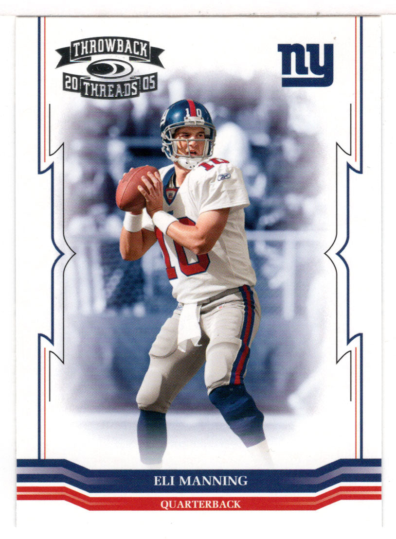 Eli Manning - New York Giants (NFL Football Card) 2005 Donruss Throwback Threads # 94 Mint