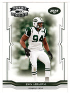 John Abraham - New York Jets (NFL Football Card) 2005 Donruss Throwback Threads # 102 Mint