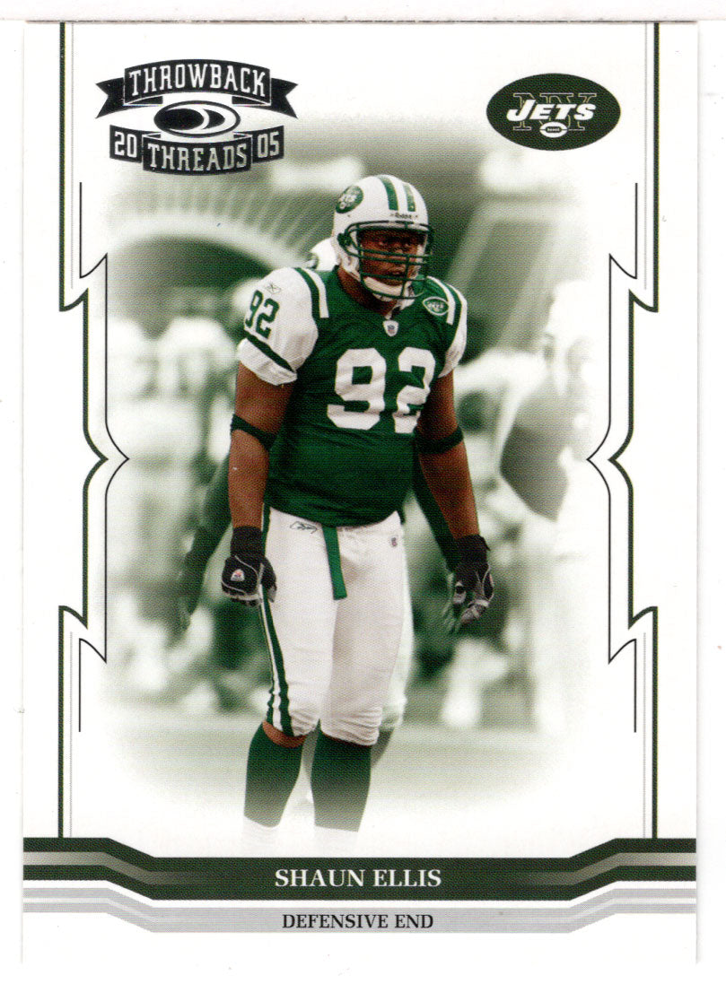 Shaun Ellis - New York Jets (NFL Football Card) 2005 Donruss Throwback Threads # 105 Mint