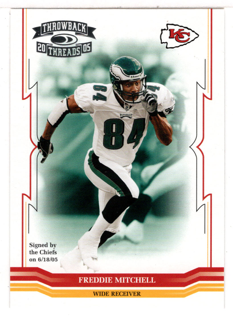 Freddie Mitchell - Kansas City Chiefs (NFL Football Card) 2005 Donruss Throwback Threads # 111 Mint