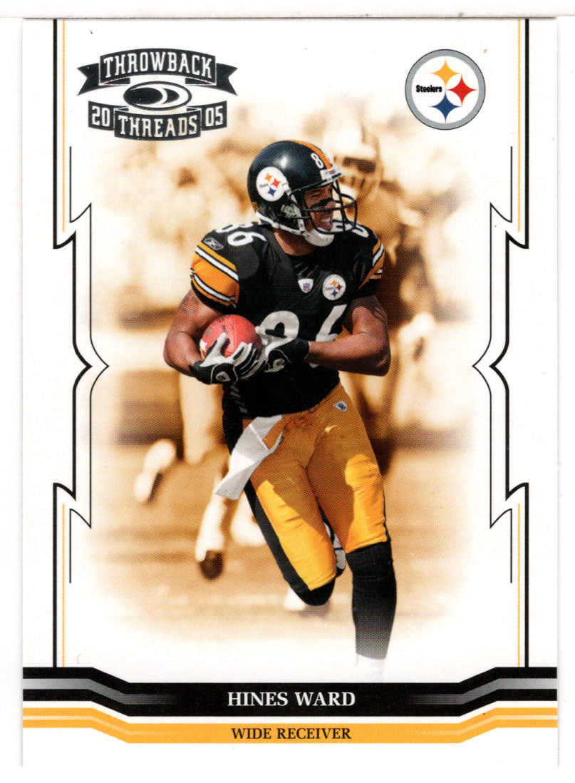 Hines Ward - Pittsburgh Steelers (NFL Football Card) 2005 Donruss Throwback Threads # 118 Mint