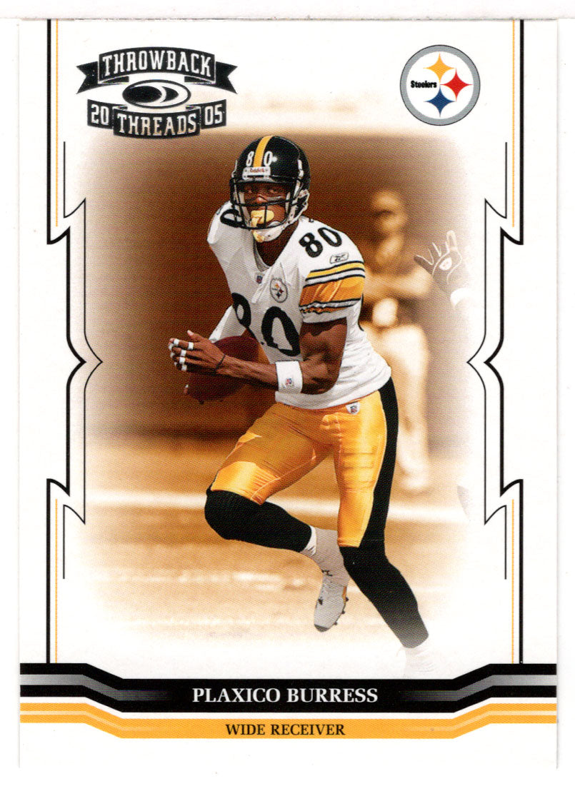 Plaxico Burress - Pittsburgh Steelers (NFL Football Card) 2005 Donruss Throwback Threads # 120 Mint