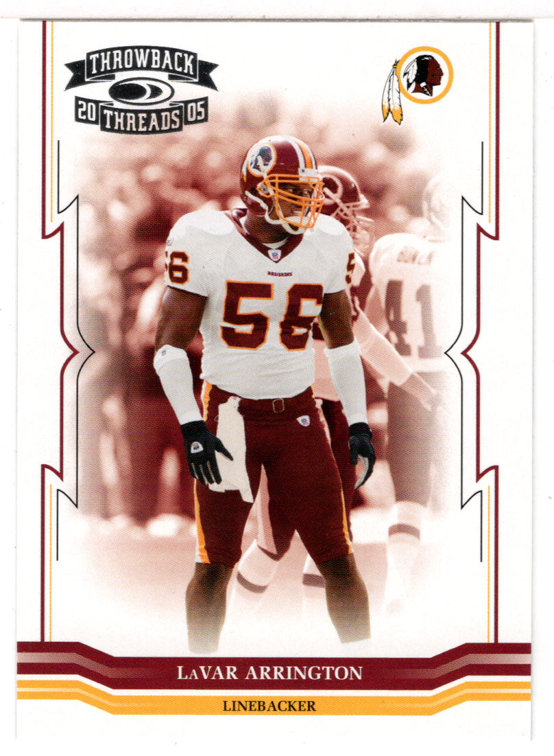 LaVar Arrington - Washington Redskins (NFL Football Card) 2005 Donruss Throwback Threads # 146 Mint