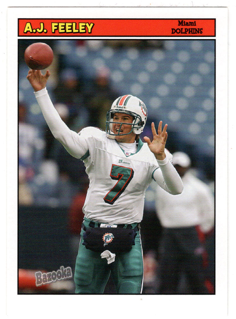 A.J. Feeley - Miami Dolphins (NFL Football Card) 2005 Topps Bazooka # 27 Mint