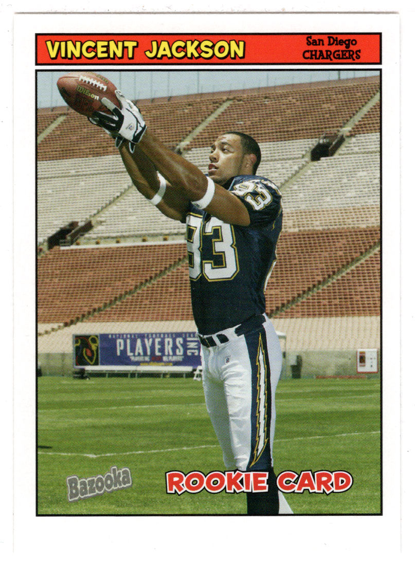 Vincent Jackson RC - San Diego Chargers (NFL Football Card) 2005 Topps Bazooka # 179 Mint
