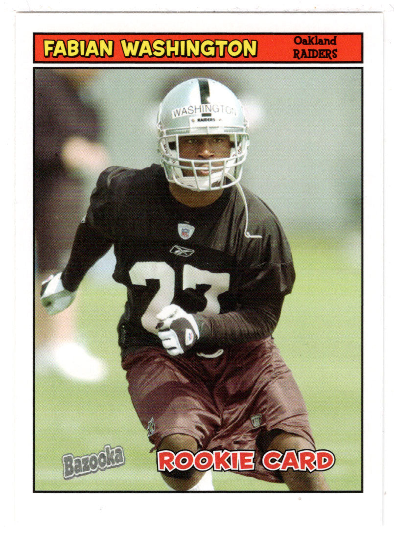 Fabian Washington RC - Oakland Raiders (NFL Football Card) 2005 Topps Bazooka # 202 Mint