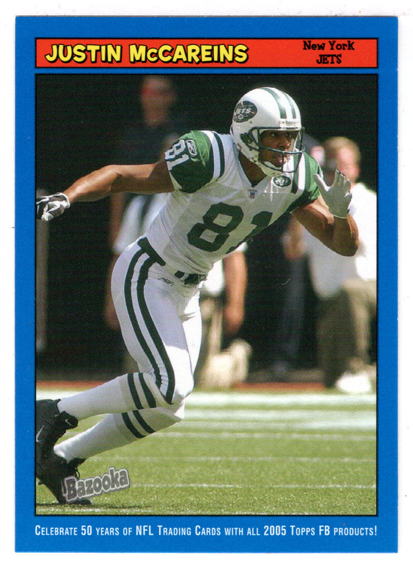 Justin McCareins - New York Jets (NFL Football Card) 2005 Topps Bazooka BLUE # 15 Mint
