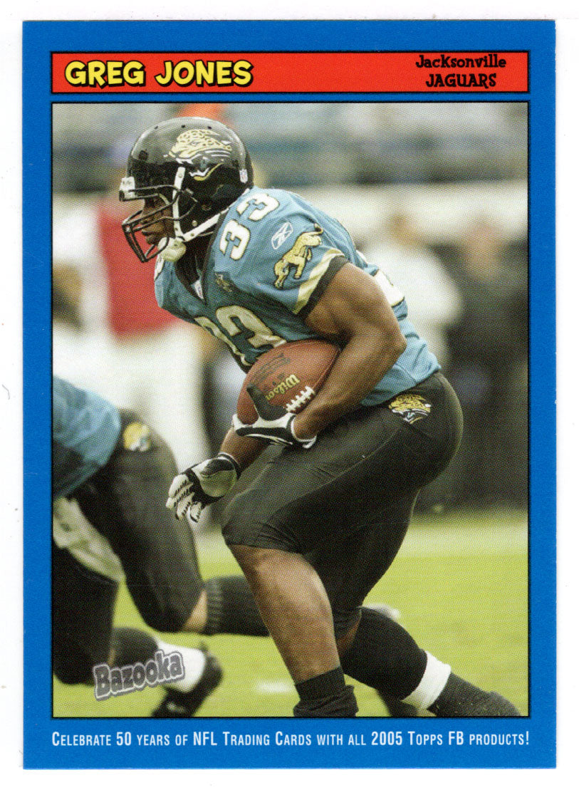Greg Jones - Jacksonville Jaguars (NFL Football Card) 2005 Topps Bazooka BLUE # 58 Mint