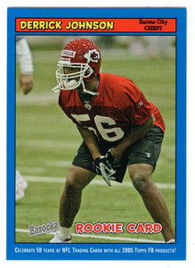 Derrick Johnson - Kansas City Chiefs (NFL Football Card) 2005 Topps Bazooka BLUE # 181 Mint