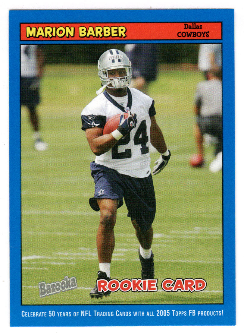Marion Barber - Dallas Cowboys (NFL Football Card) 2005 Topps Bazooka BLUE # 191 Mint