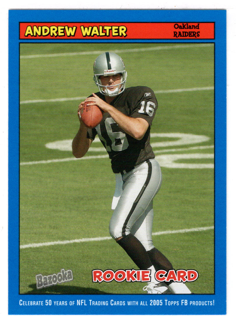 Andrew Walter - Oakland Raiders (NFL Football Card) 2005 Topps Bazooka BLUE # 195 Mint