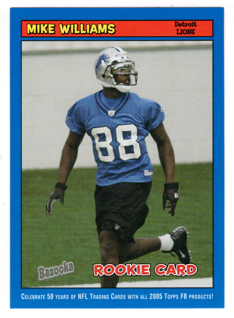 Mike Williams - Detroit Lions (NFL Football Card) 2005 Topps Bazooka BLUE # 198 Mint