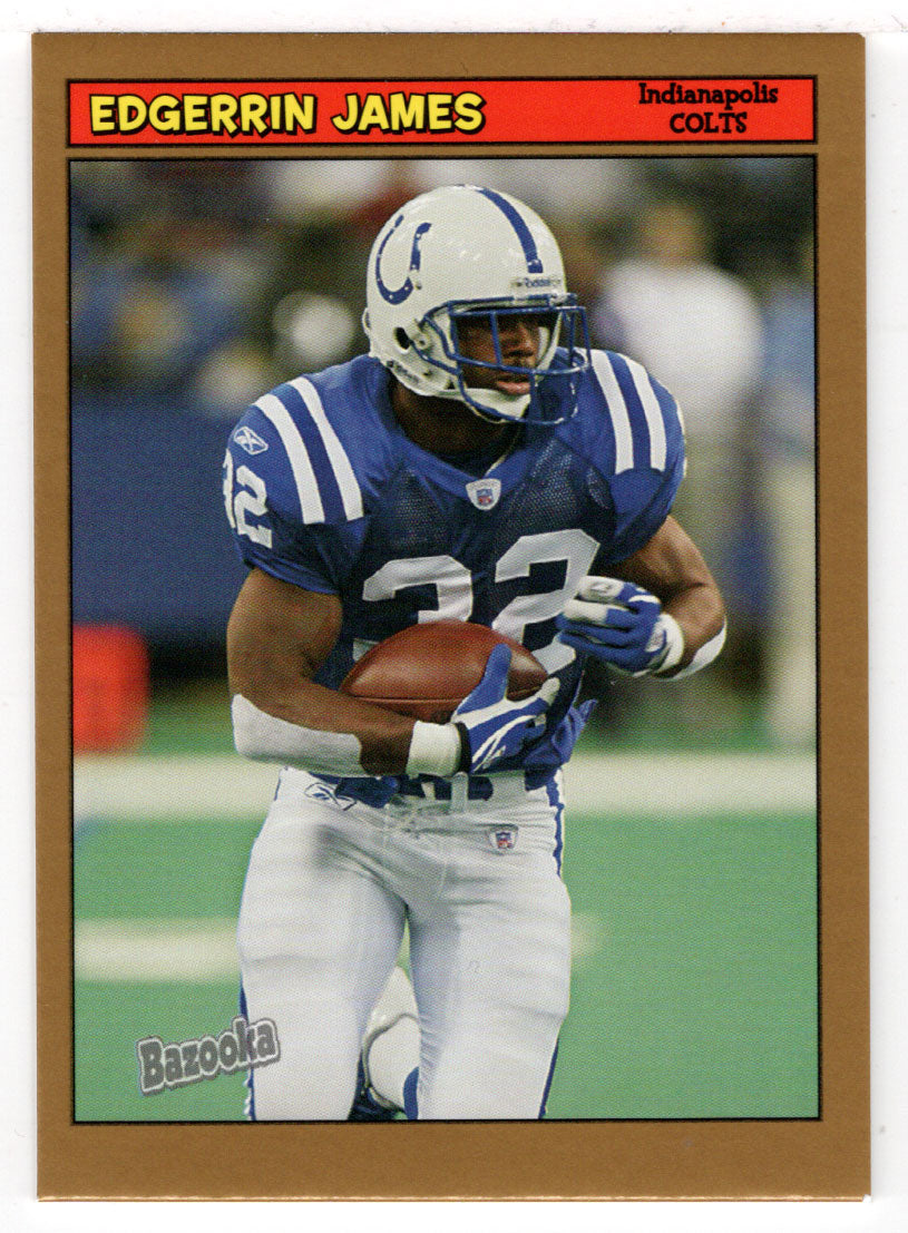 Edgerrin James - Indianapolis Colts (NFL Football Card) 2005 Topps Bazooka GOLD # 32 Mint
