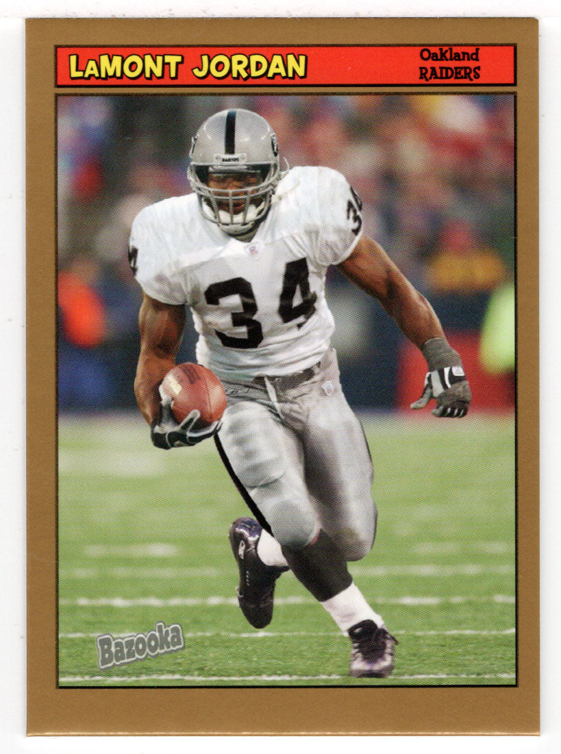 LaMont Jordan - Oakland Raiders (NFL Football Card) 2005 Topps Bazooka GOLD # 35 Mint