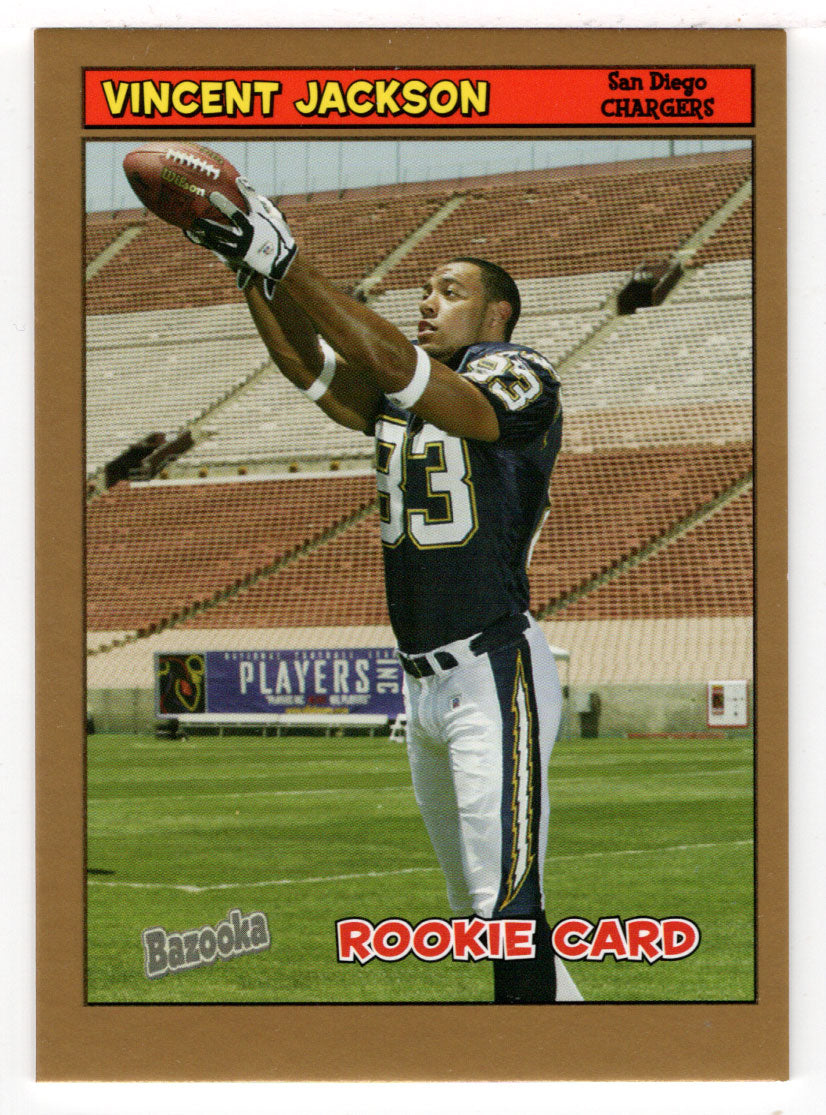 Vincent Jackson - San Diego Chargers (NFL Football Card) 2005 Topps Bazooka GOLD # 179 Mint