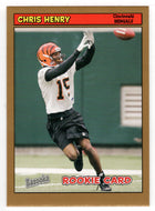 Chris Henry - Cincinnati Bengals (NFL Football Card) 2005 Topps Bazooka GOLD # 218 Mint