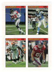 Alge Crumpler - Antonio Gates - Jeremy Shockey - Kellen Winslow - Atlanta Falcons (NFL Football Card) 2005 Topps Bazooka 4 on 1 Stickers # 5 Mint