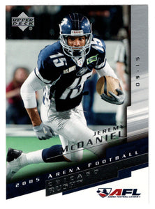 Jeremy McDaniel (AFL Football Card) 2005 Upper Deck Arena # 14 Mint