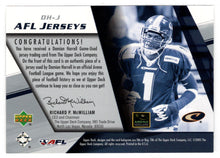 Load image into Gallery viewer, Damian Harrell (AFL Football Card) 2005 Upper Deck Arena Jersey # DH-J Mint
