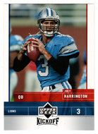 Joey Harrington - Detroit Lions (NFL Football Card) 2005 Upper Deck Kickoff # 30 Mint