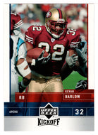 Kevan Barlow - San Francisco 49ers (NFL Football Card) 2005 Upper Deck Kickoff # 75 Mint