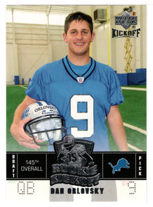 Dan Orlovsky RC - Detroit Lions (NFL Football Card) 2005 Upper Deck Kickoff # 125 Mint