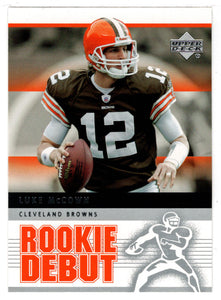 Luke McCown - Cleveland Browns (NFL Football Card) 2005 Upper Deck Rookie Debut # 23 Mint