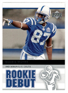 Reggie Wayne - Indianapolis Colts (NFL Football Card) 2005 Upper Deck Rookie Debut # 44 Mint