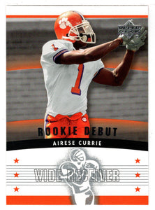 Airese Currie RC - Chicago Bears (NFL Football Card) 2005 Upper Deck Rookie Debut # 153 Mint