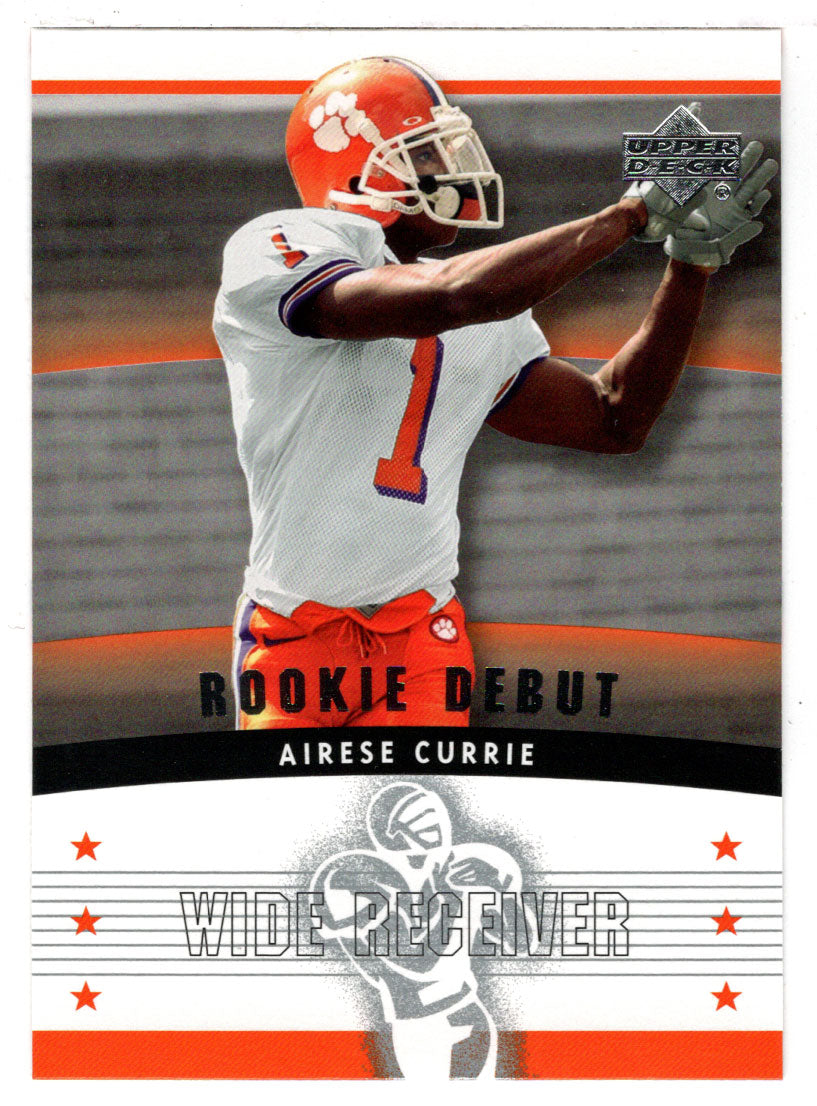 Airese Currie RC - Chicago Bears (NFL Football Card) 2005 Upper Deck Rookie Debut # 153 Mint