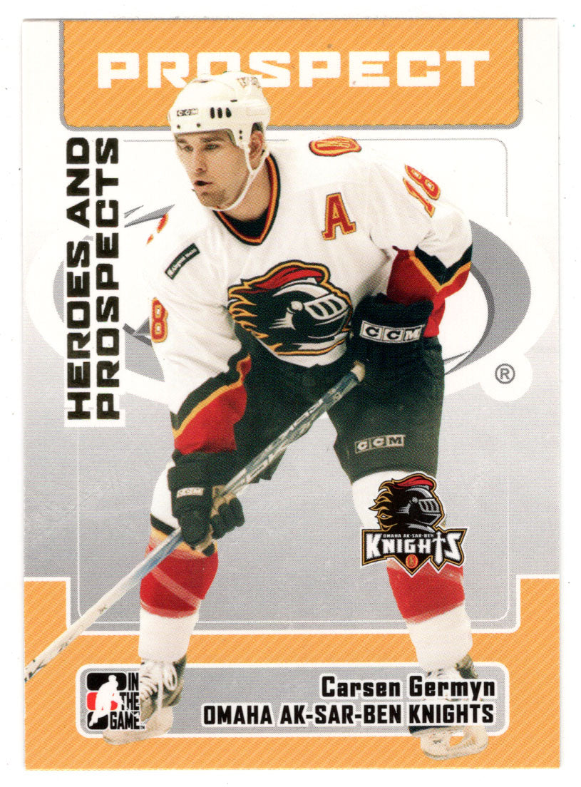 Carsen Germyn - Omaha Ak-Sar-Ben Knights (NHL - Minor Hockey Card) 2006-07 ITG Heroes and Prospects # 35 Mint