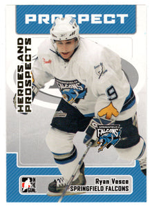 Ryan Vesce - Springfield Falcons (NHL - Minor Hockey Card) 2006-07 ITG Heroes and Prospects # 58 Mint