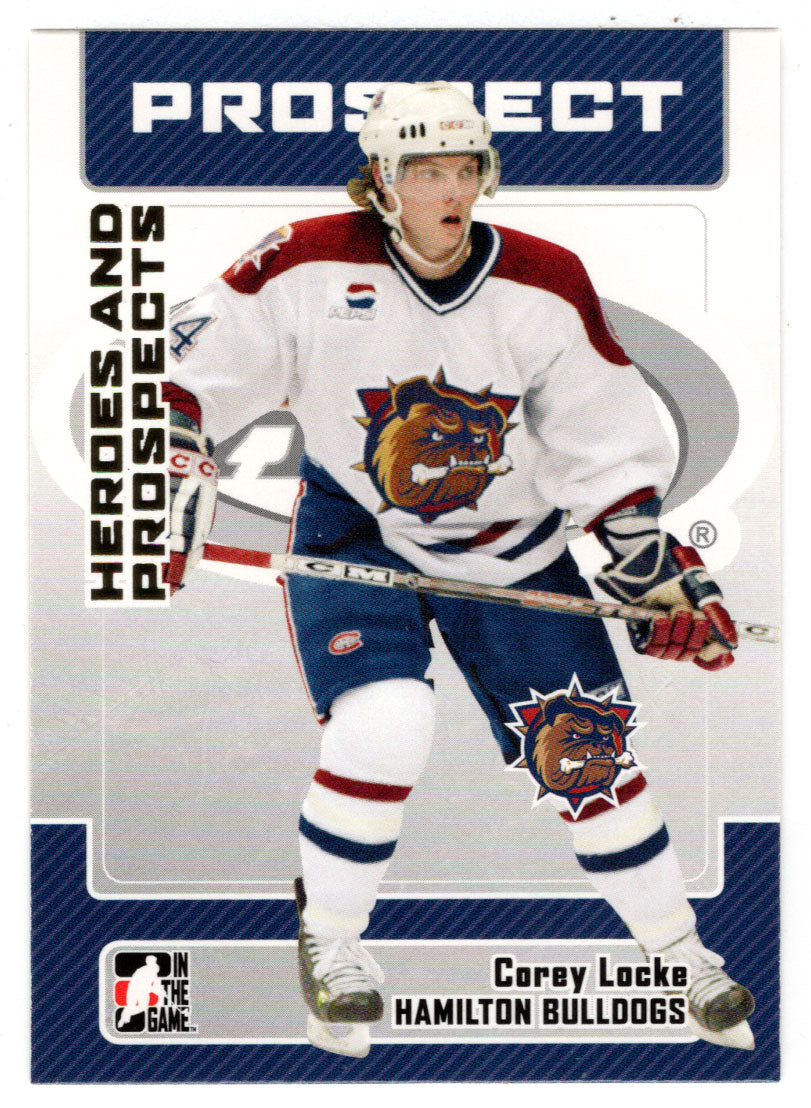 Corey Locke - Hamilton Bulldogs (NHL - Minor Hockey Card) 2006-07 ITG Heroes and Prospects # 71 Mint