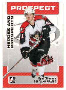 Ryan Shannon - Portland Pirates (NHL - Minor Hockey Card) 2006-07 ITG Heroes and Prospects # 79 Mint