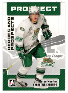 Peter Mueller - Everett Silvertips (NHL - Minor Hockey Card) 2006-07 ITG Heroes and Prospects # 85 Mint