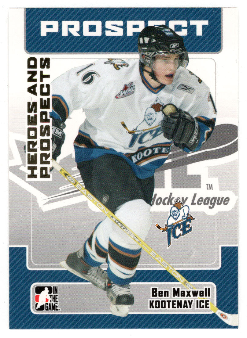 Ben Maxwell - Kootenay Ice (NHL - Minor Hockey Card) 2006-07 ITG Heroes and Prospects # 101 Mint