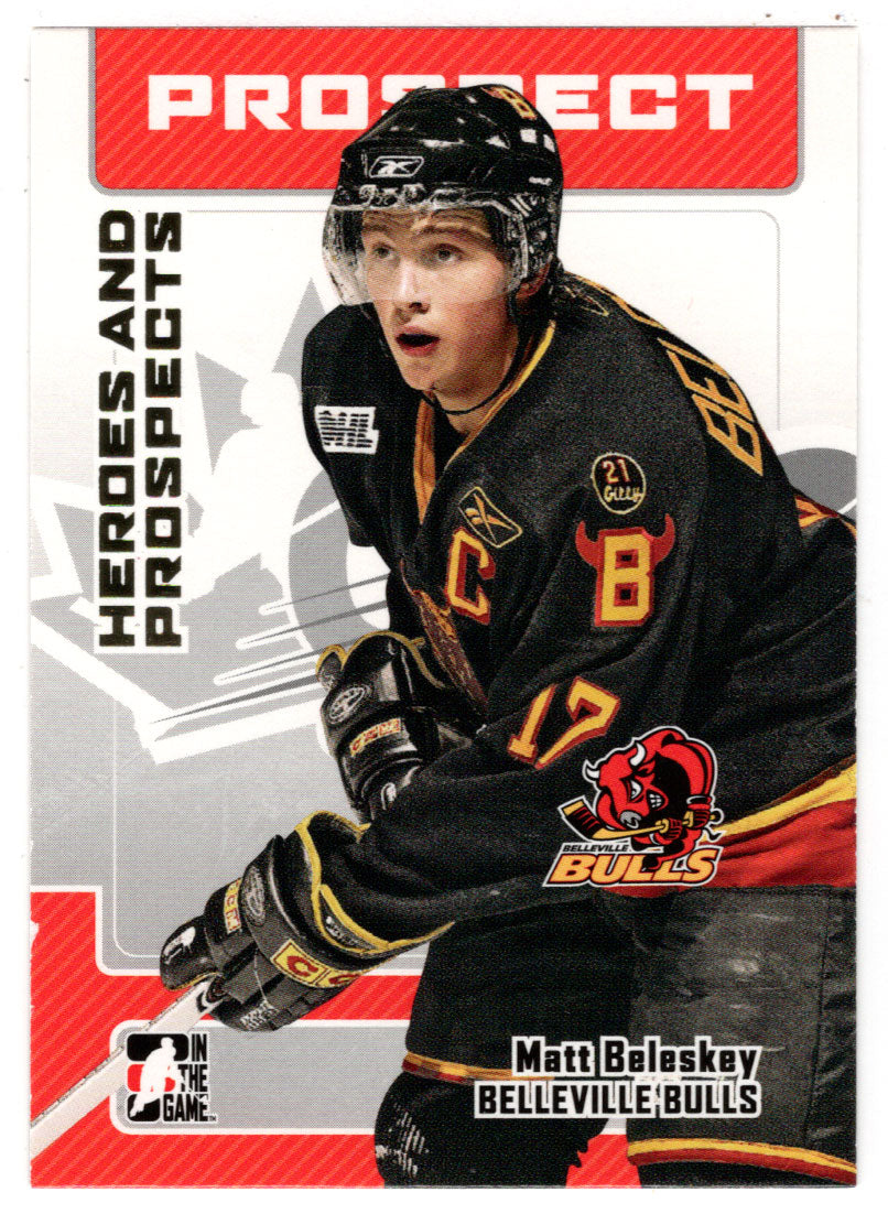 Matt Beleskey - Belleville Bulls (NHL - Minor Hockey Card) 2006-07 ITG Heroes and Prospects # 102 Mint