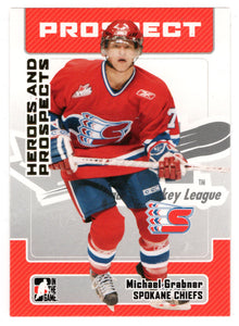 Michael Grabner - Spokane Chiefs (NHL - Minor Hockey Card) 2006-07 ITG Heroes and Prospects # 104 Mint