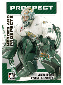 Leland Irving - Everett Silvertips (NHL - Minor Hockey Card) 2006-07 ITG Heroes and Prospects # 112 Mint