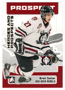 Brett Sutter - Red Deer Rebels (NHL - Minor Hockey Card) 2006-07 ITG Heroes and Prospects # 123 Mint