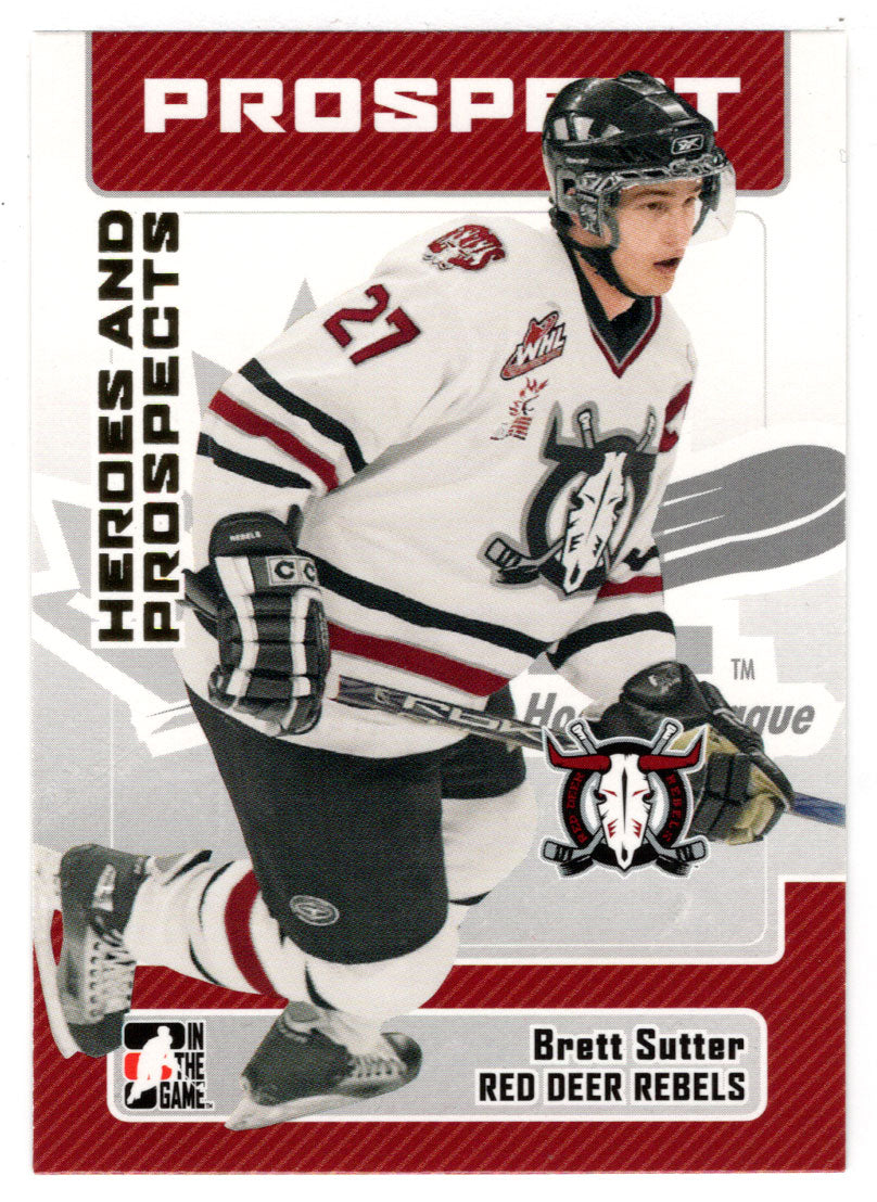 Brett Sutter - Red Deer Rebels (NHL - Minor Hockey Card) 2006-07 ITG Heroes and Prospects # 123 Mint