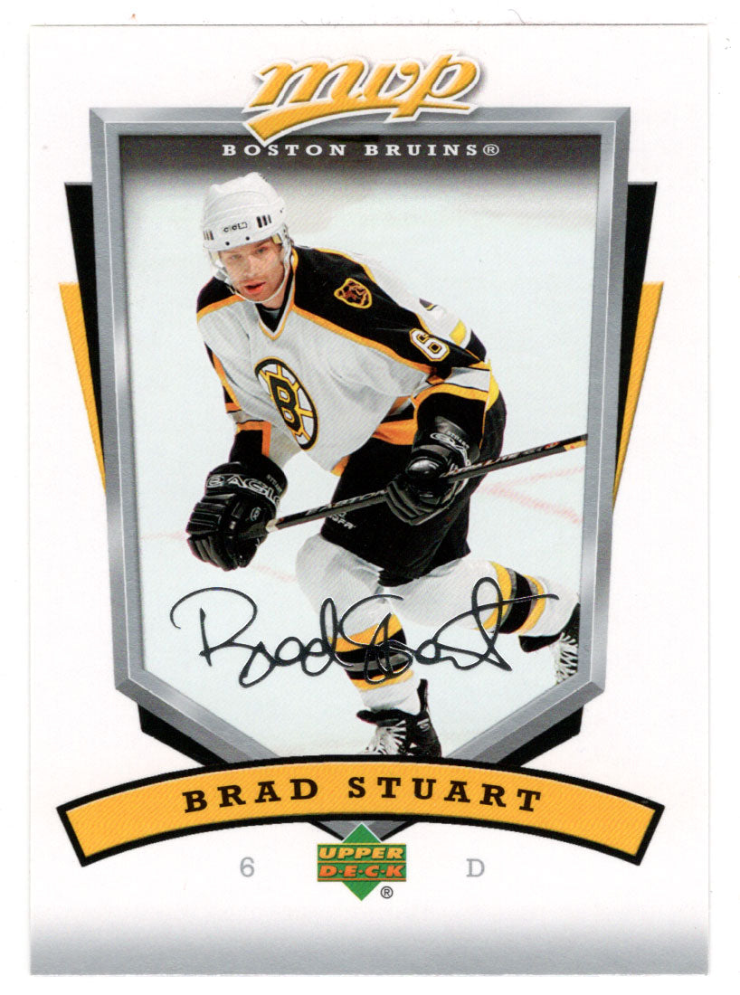 Brad Stuart - Boston Bruins (NHL Hockey Card) 2006-07 Upper Deck MVP # 26 Mint