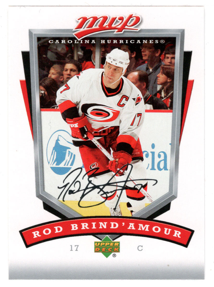 Rod Brind'Amour - Carolina Hurricanes (NHL Hockey Card) 2006-07 Upper Deck MVP # 52 Mint