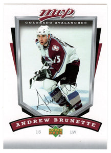 Andrew Brunette - Colorado Avalanche (NHL Hockey Card) 2006-07 Upper Deck MVP # 78 Mint