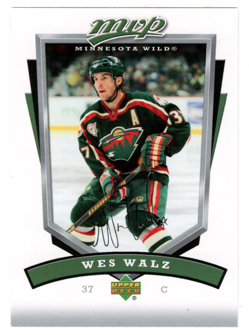 Wes Walz - Minnesota Wild (NHL Hockey Card) 2006-07 Upper Deck MVP # 145 Mint
