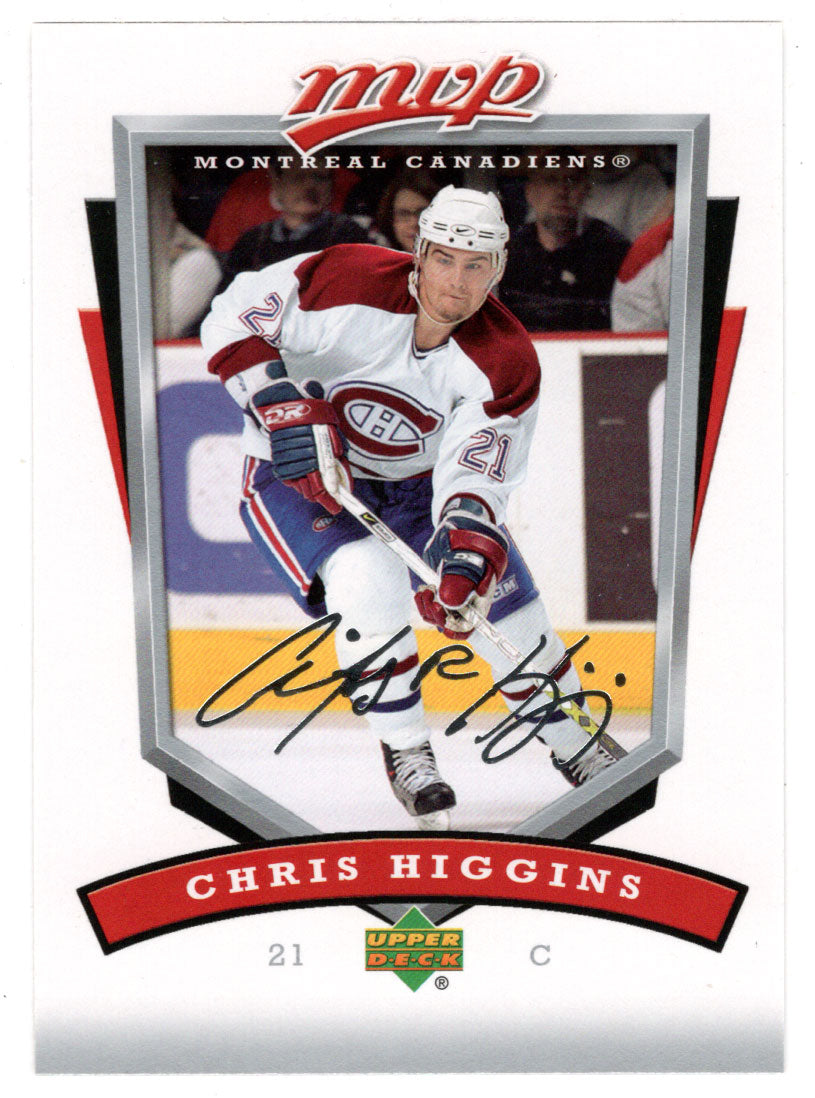 Chris Higgins - Montreal Canadiens (NHL Hockey Card) 2006-07 Upper Deck MVP # 153 Mint