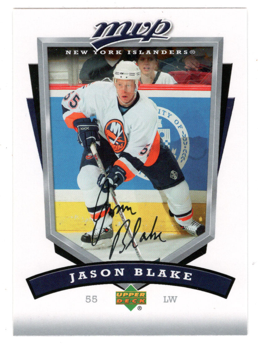 Jason Blake - New York Islanders (NHL Hockey Card) 2006-07 Upper Deck MVP # 184 Mint