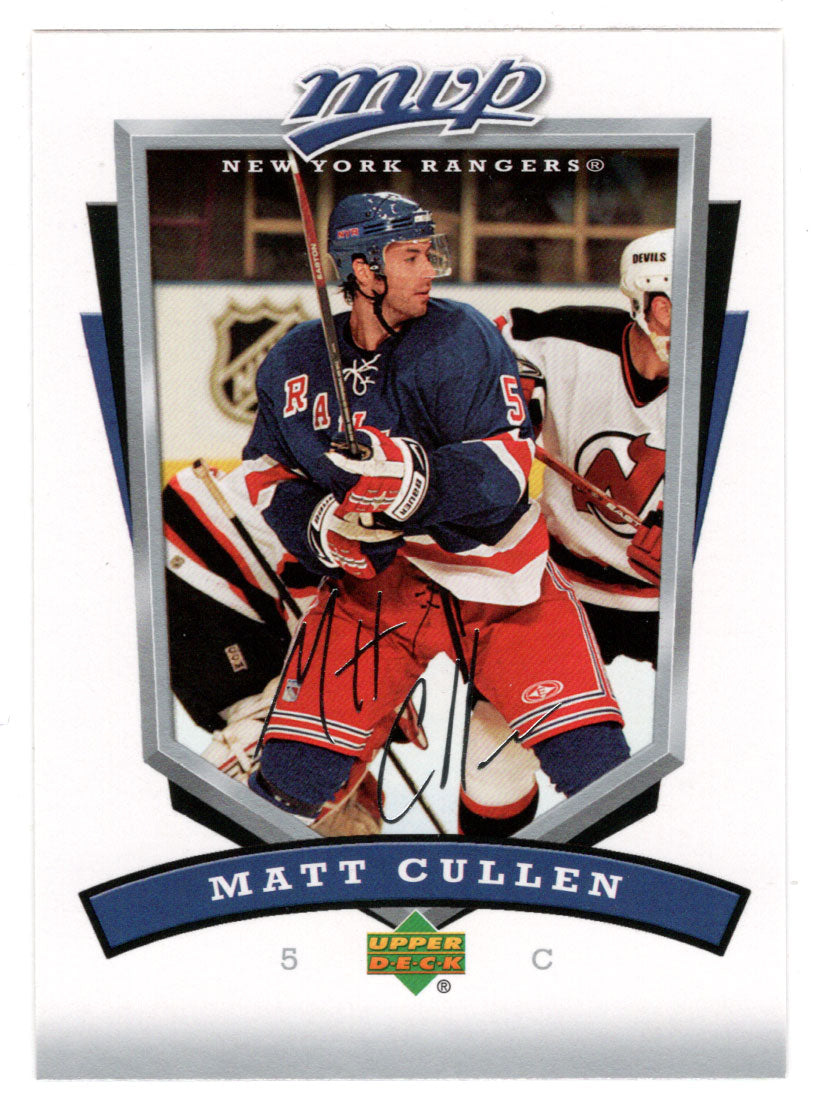 Matt Cullen - New York Rangers (NHL Hockey Card) 2006-07 Upper Deck MVP # 198 Mint